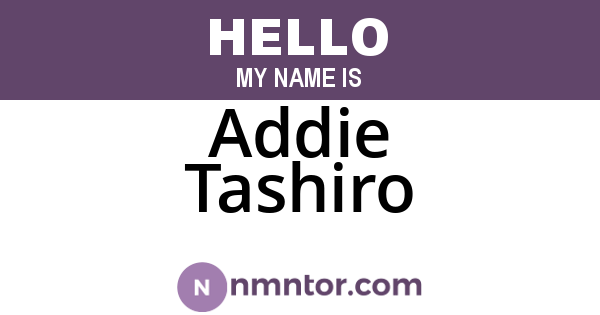 Addie Tashiro
