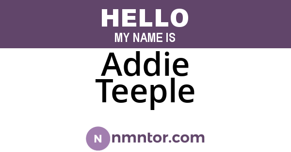 Addie Teeple