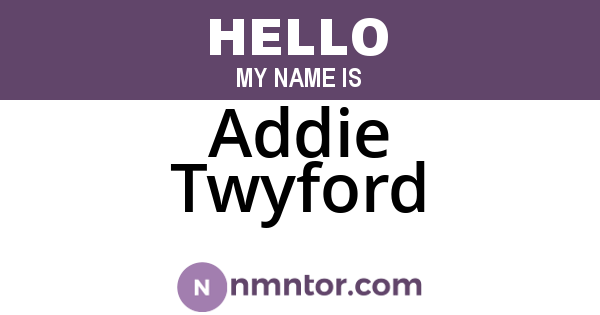 Addie Twyford