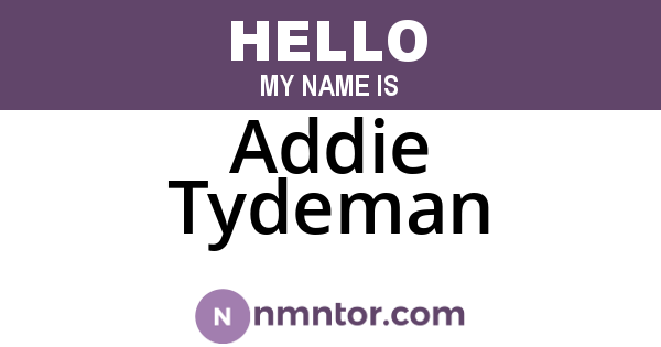 Addie Tydeman