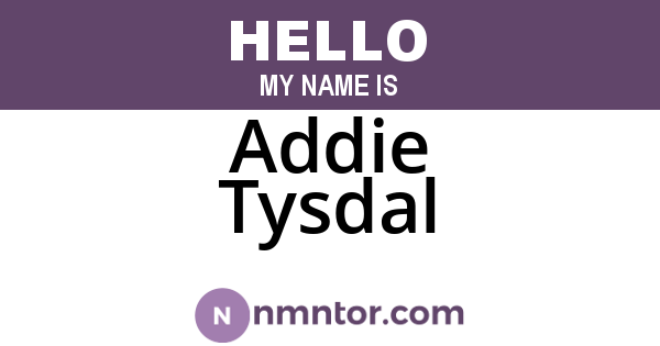 Addie Tysdal