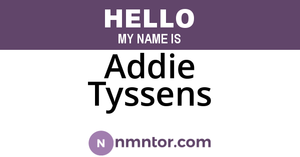 Addie Tyssens