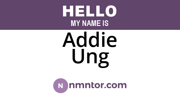 Addie Ung