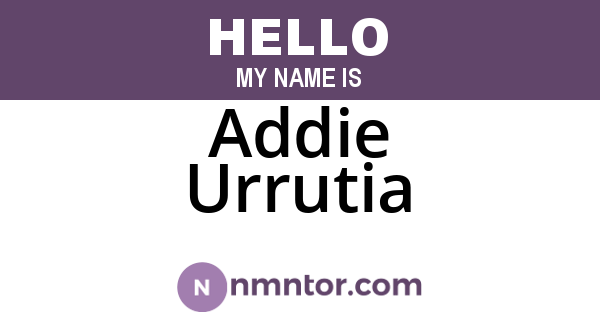 Addie Urrutia