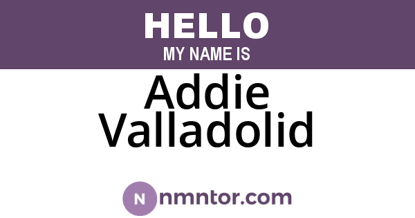 Addie Valladolid