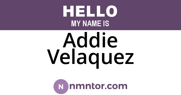 Addie Velaquez