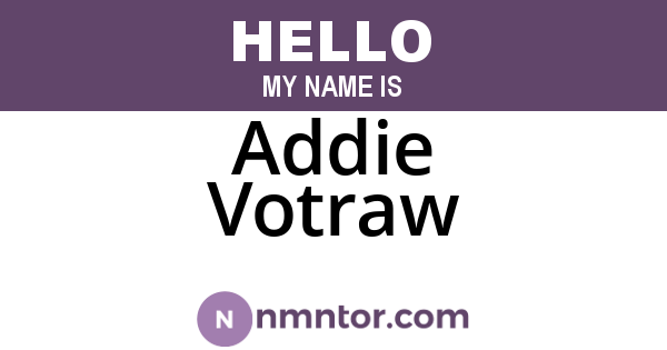 Addie Votraw