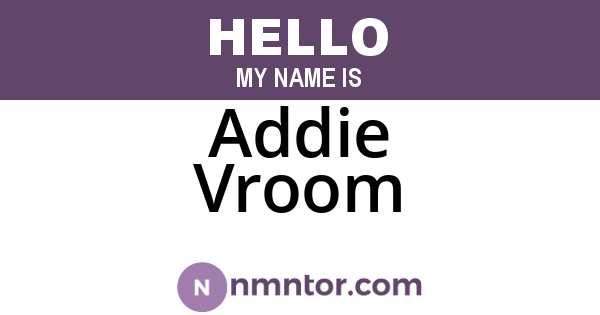 Addie Vroom