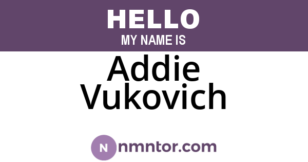 Addie Vukovich