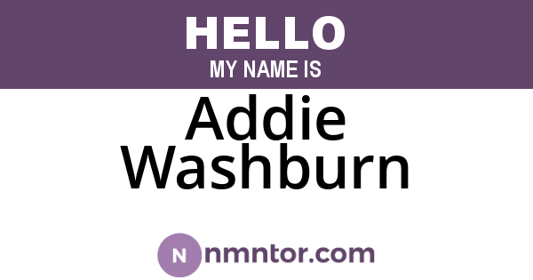Addie Washburn
