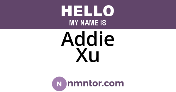 Addie Xu