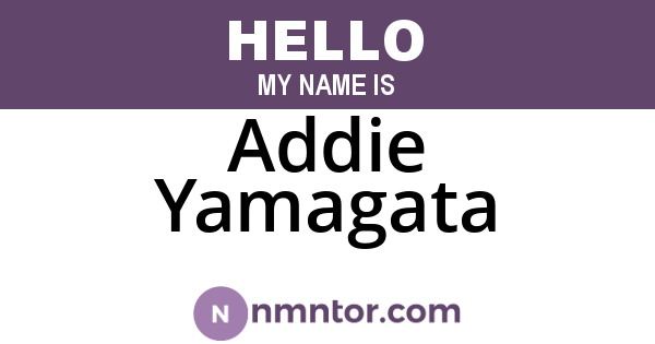 Addie Yamagata