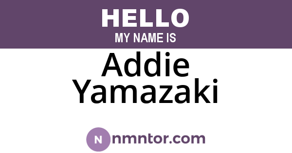 Addie Yamazaki