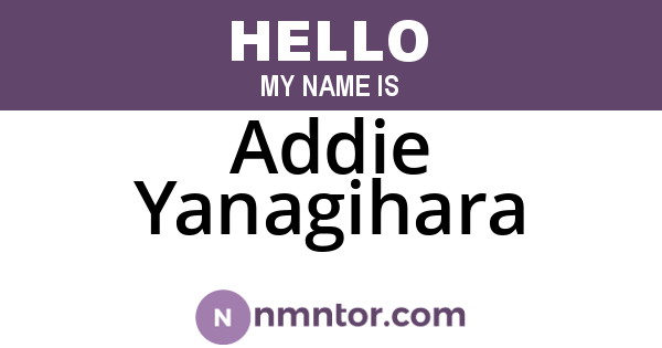 Addie Yanagihara