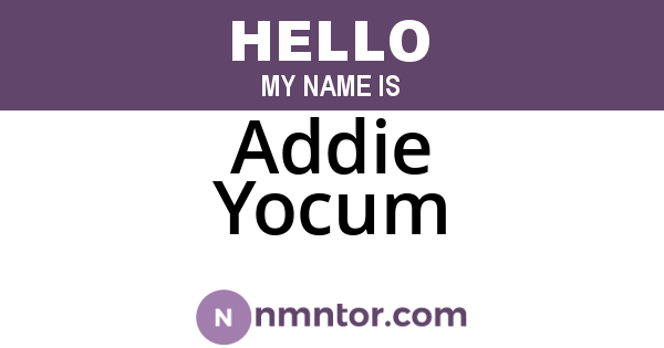 Addie Yocum
