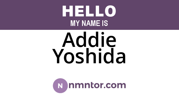 Addie Yoshida