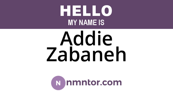Addie Zabaneh