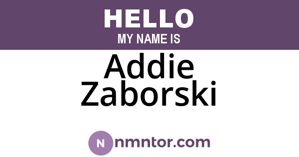 Addie Zaborski