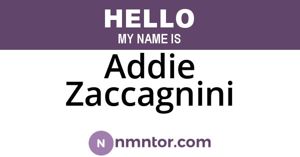 Addie Zaccagnini