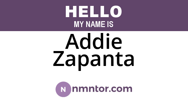 Addie Zapanta