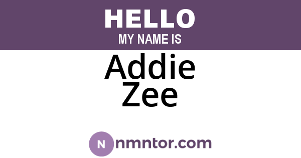 Addie Zee