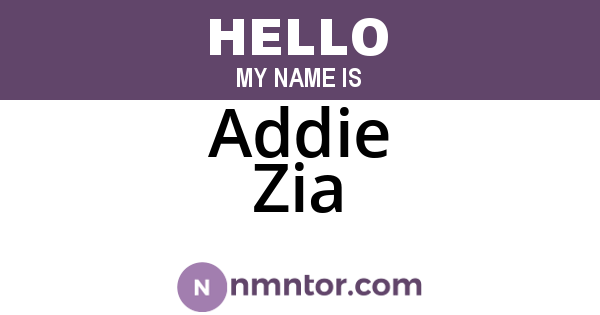 Addie Zia