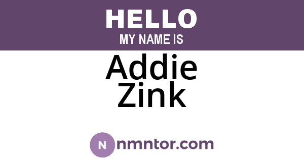 Addie Zink
