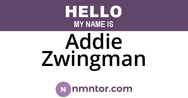 Addie Zwingman