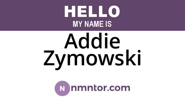 Addie Zymowski