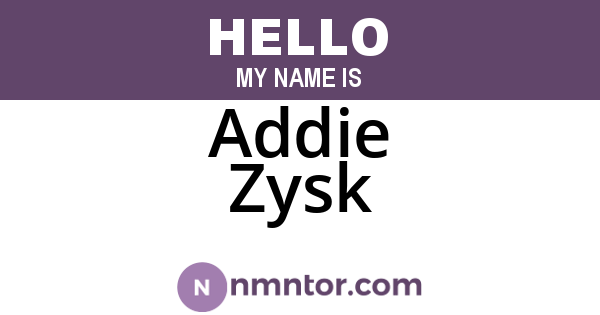 Addie Zysk