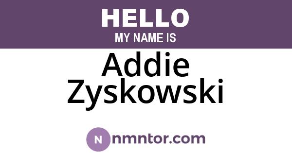 Addie Zyskowski