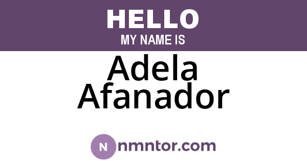 Adela Afanador
