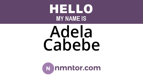 Adela Cabebe