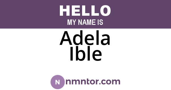 Adela Ible