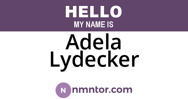 Adela Lydecker