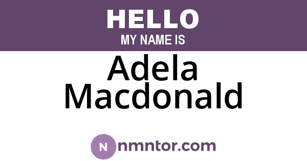 Adela Macdonald