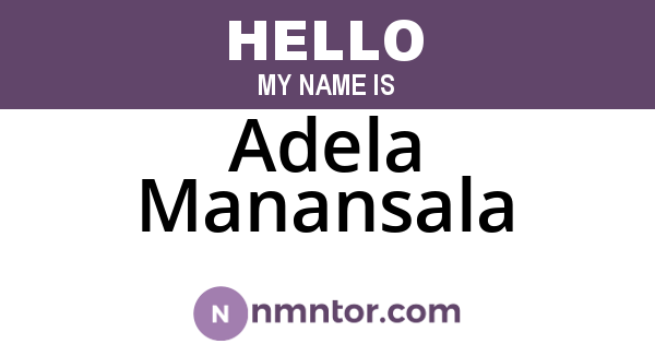 Adela Manansala