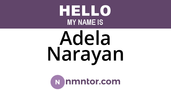 Adela Narayan