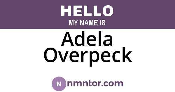 Adela Overpeck
