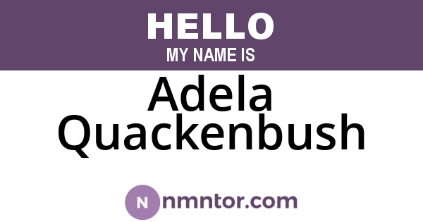 Adela Quackenbush