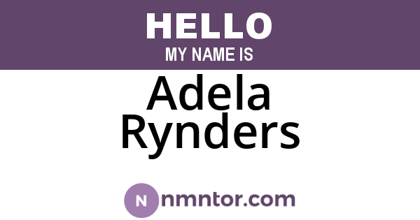 Adela Rynders