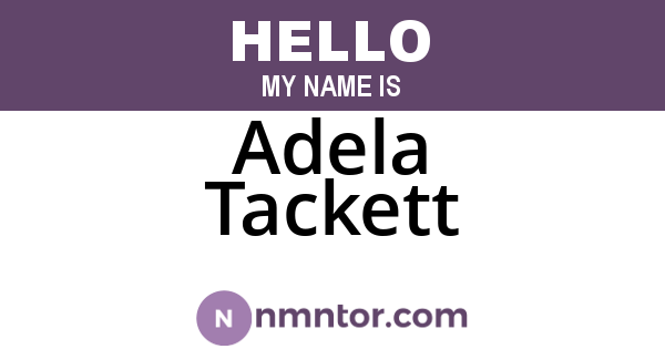 Adela Tackett