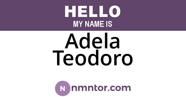 Adela Teodoro