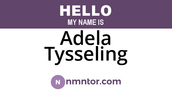 Adela Tysseling