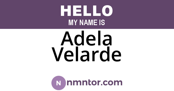 Adela Velarde