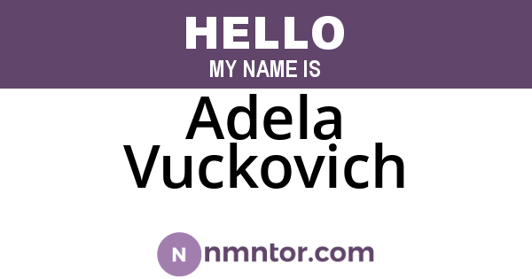 Adela Vuckovich