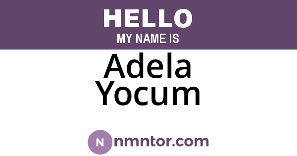 Adela Yocum