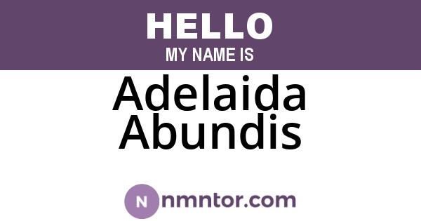 Adelaida Abundis