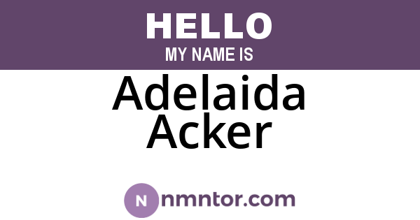 Adelaida Acker