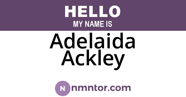 Adelaida Ackley